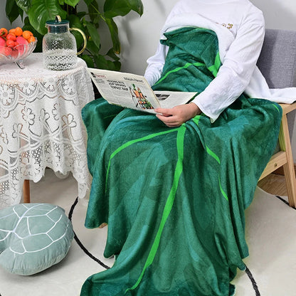 Super Soft Green Leaf Blanket