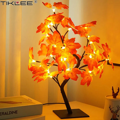 TIKLEE Pink Rose Flower Tree Lamp