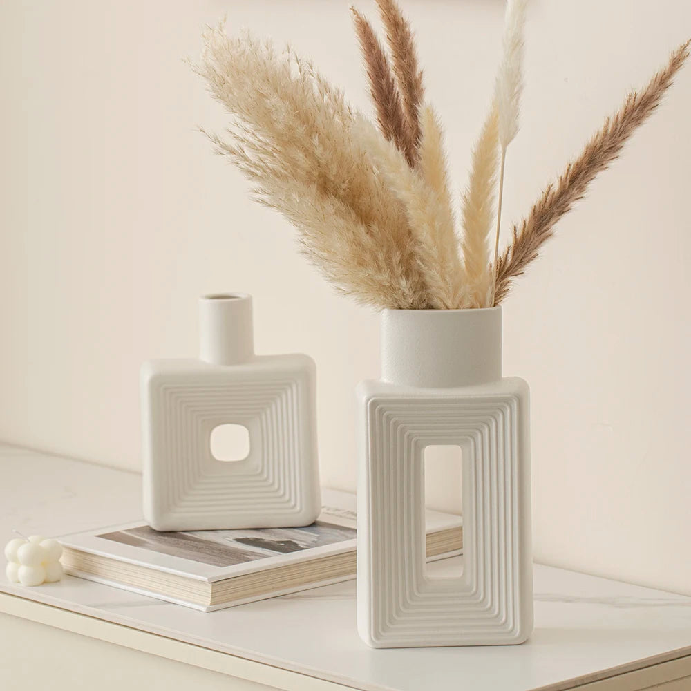 TINCTOTNIC Rustic Minimalist Square Vase