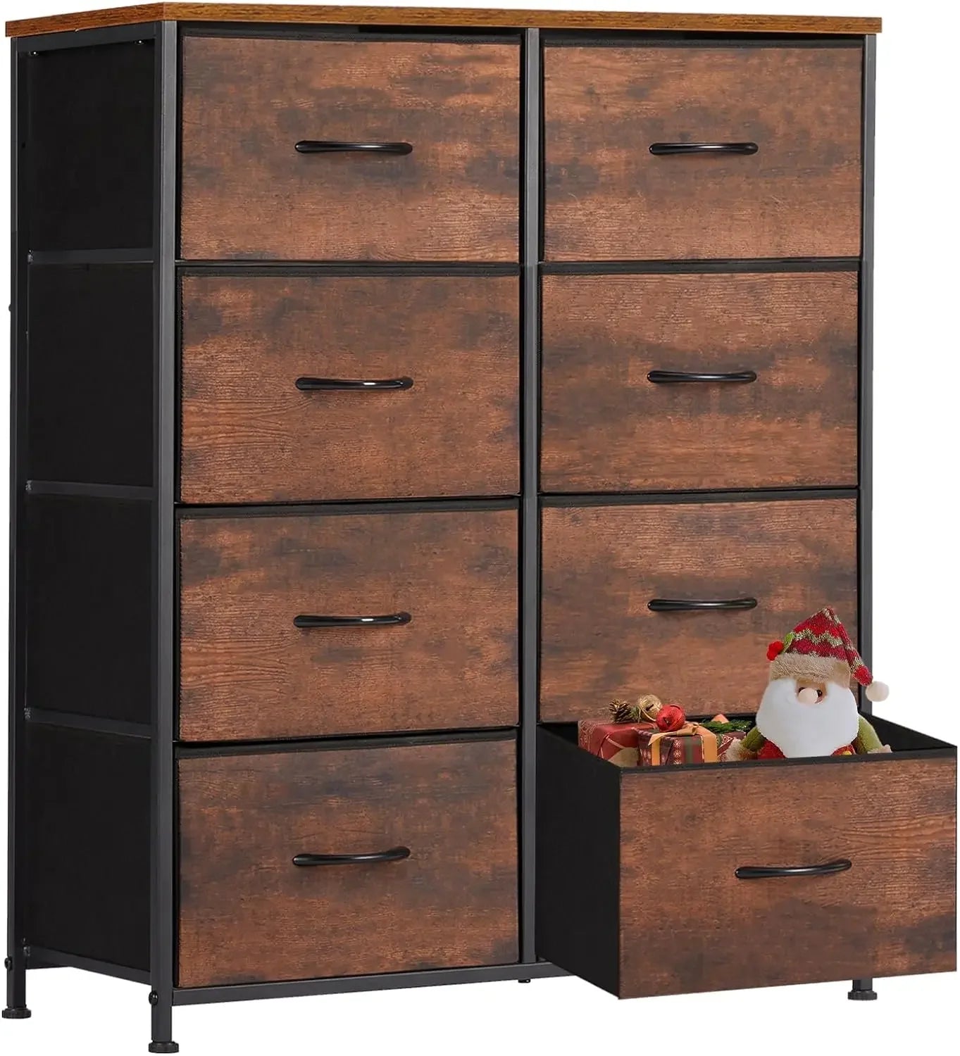 Tall Fabric Storage Dresser - 8 Drawers