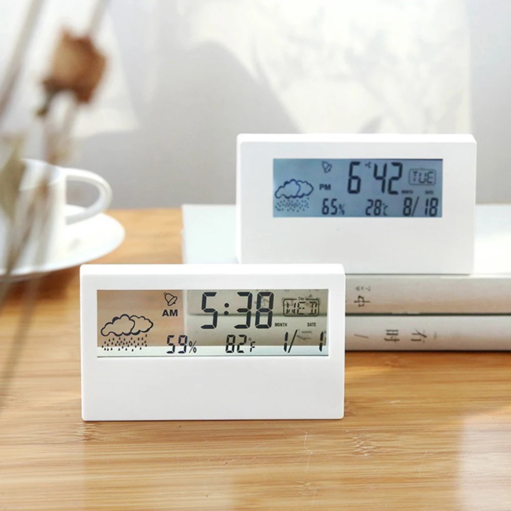 Thermo-Hygrometer Clock for Home Decor