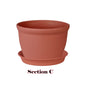 Thick Round Resin Plant Pot