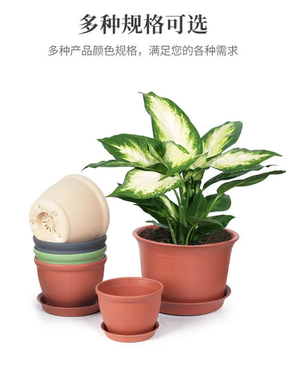 Thick Round Resin Plant Pot