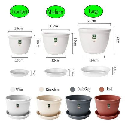 Thick Round Resin Plant Pot