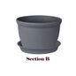 Thick Round Resin Plant Pot