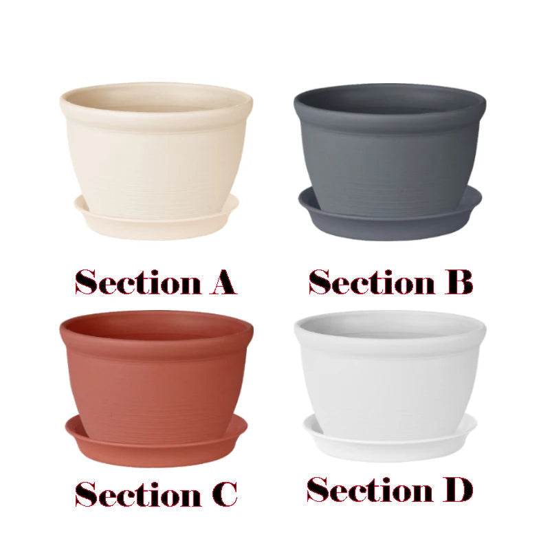 Thick Round Resin Plant Pot