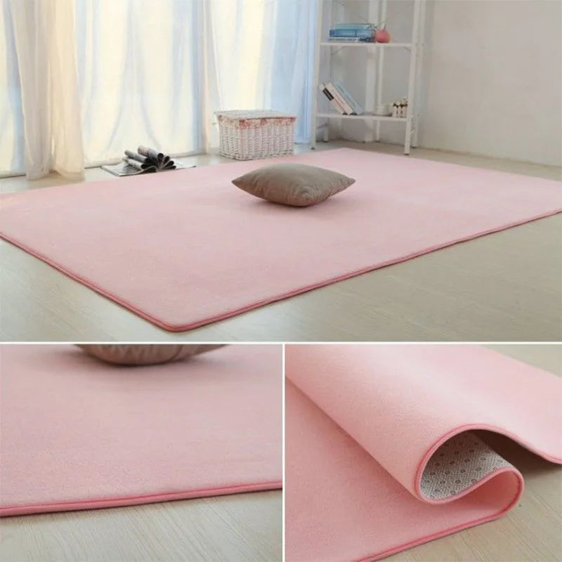 Thick Velvet Non-Slip Pink Rug