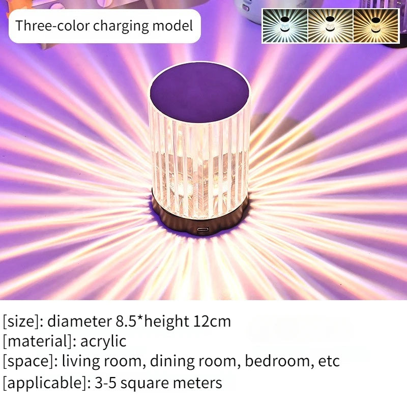 Three Colour LED Dimmable Table Lamp