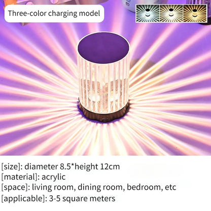 Three Colour LED Dimmable Table Lamp