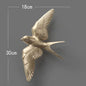 Three-Dimensional White Bird Wall Art