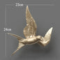 Three-Dimensional White Bird Wall Art