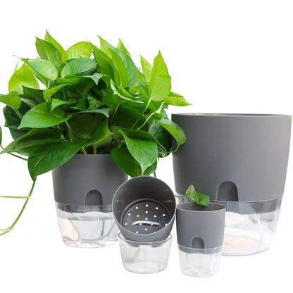 Transparent Double Layer Water Flower Pot