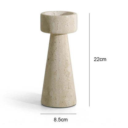 Travertine Marble Candle Holder Set