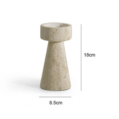 Travertine Marble Candle Holder Set