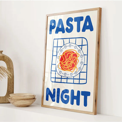 Trendy Pasta Night Wall Art