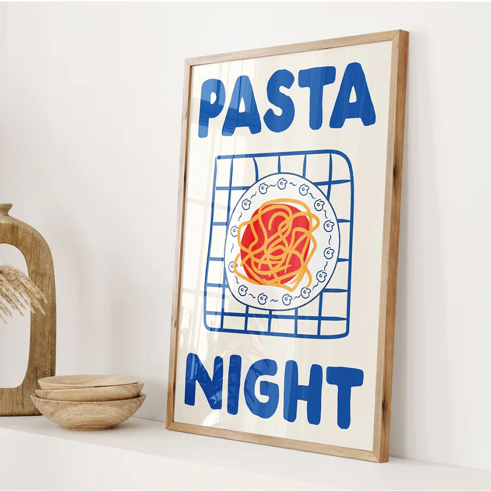 Trendy Pasta Night Wall Art