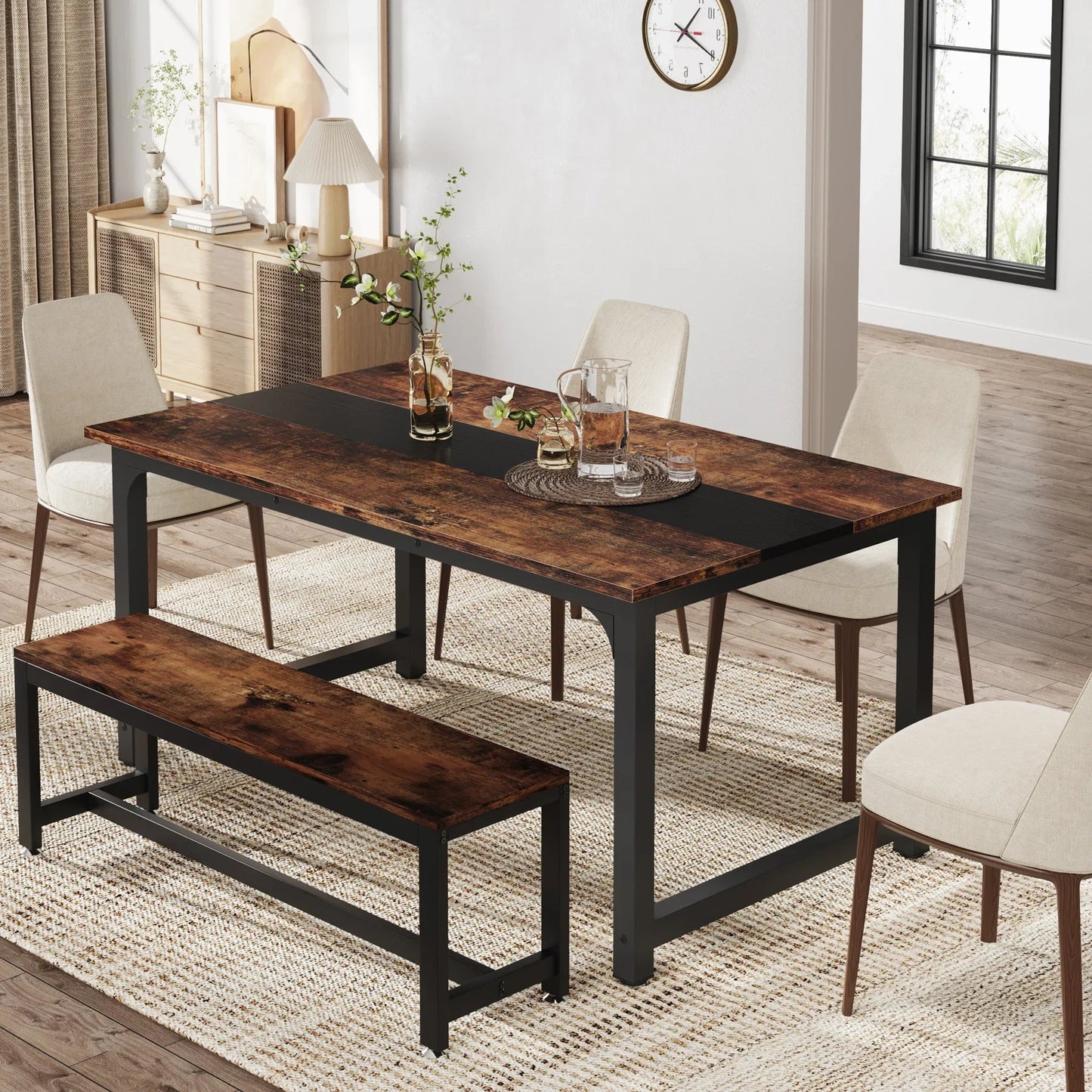 Tribesigns Modern 63" Wooden Dining Table