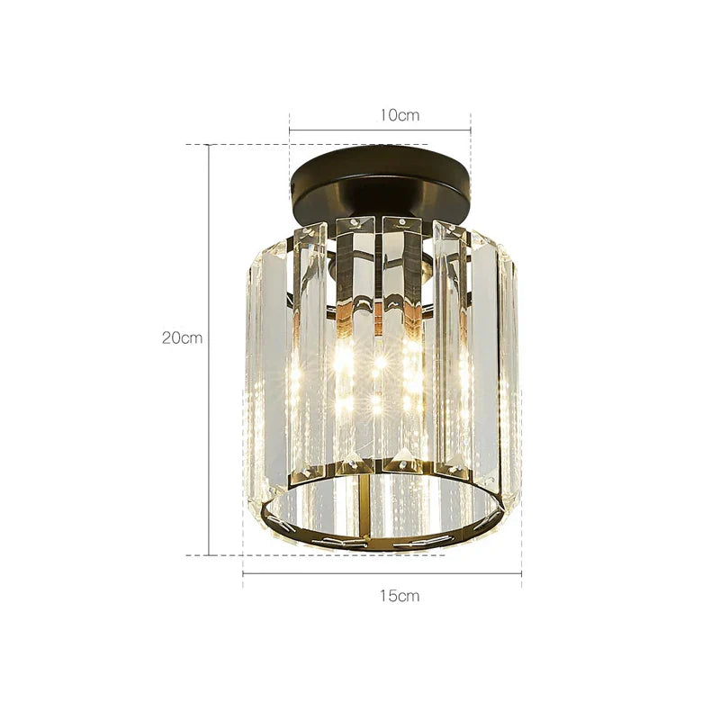 DecorBites™ Crystal Ceiling Chandelier: Minimalist Luxury Lighting for Home, Hotel, Balcony, Corridor