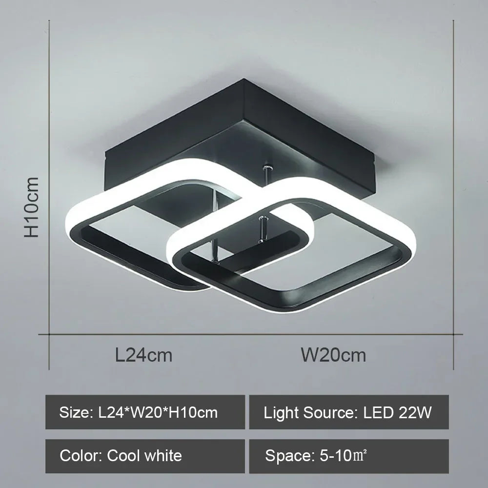 DecorBites™ LED Ceiling Lights: Modern Shade for Home & Living Room Lighting