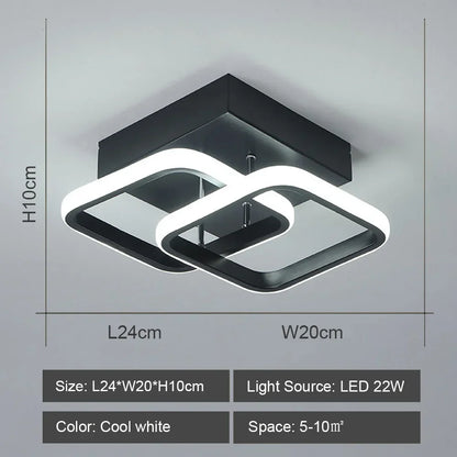 DecorBites™ LED Ceiling Lights: Modern Shade for Home & Living Room Lighting