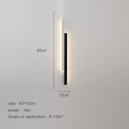 DecorBites™ LED Black Wall Lamp for Modern Living Room, Bedroom, Bar & Corridor