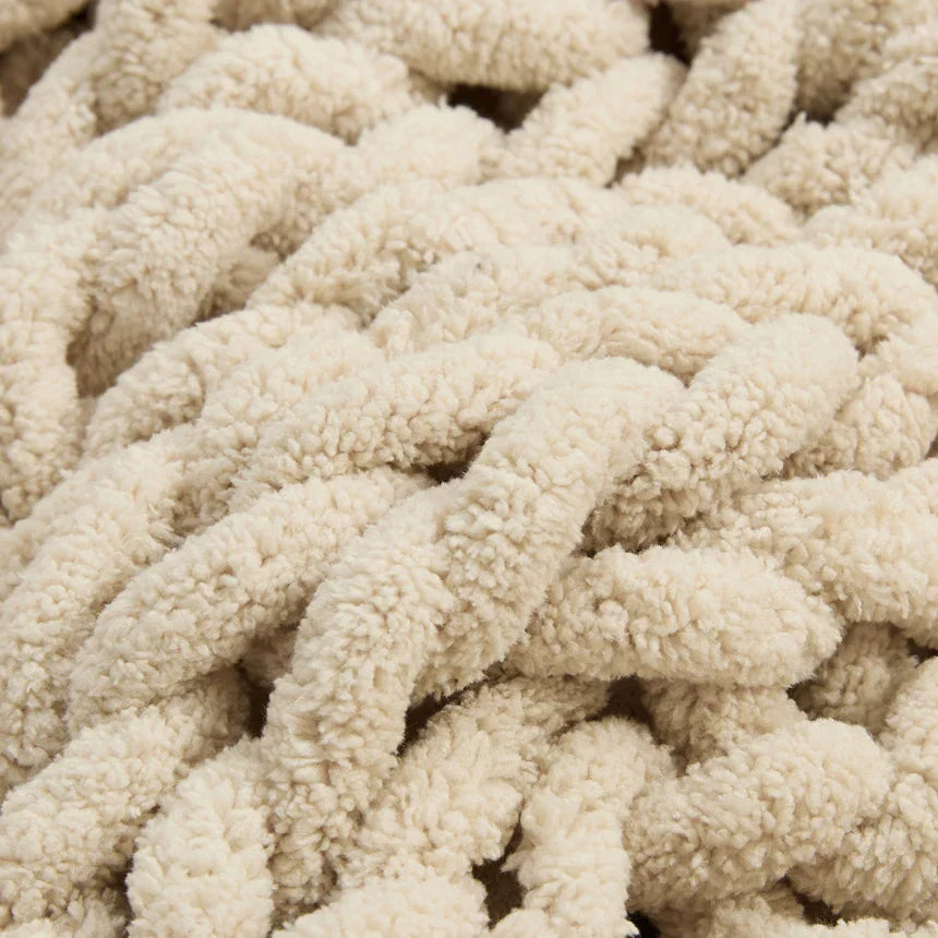 بطانية ديكوربايتس™ المريحة والمحبوكة من قماش الشنيل - غطاء ناعم مزخرف للسرير أو الأريكة أو غرفة المعيشة - بديل لللحاف الصيفي أو السجادة