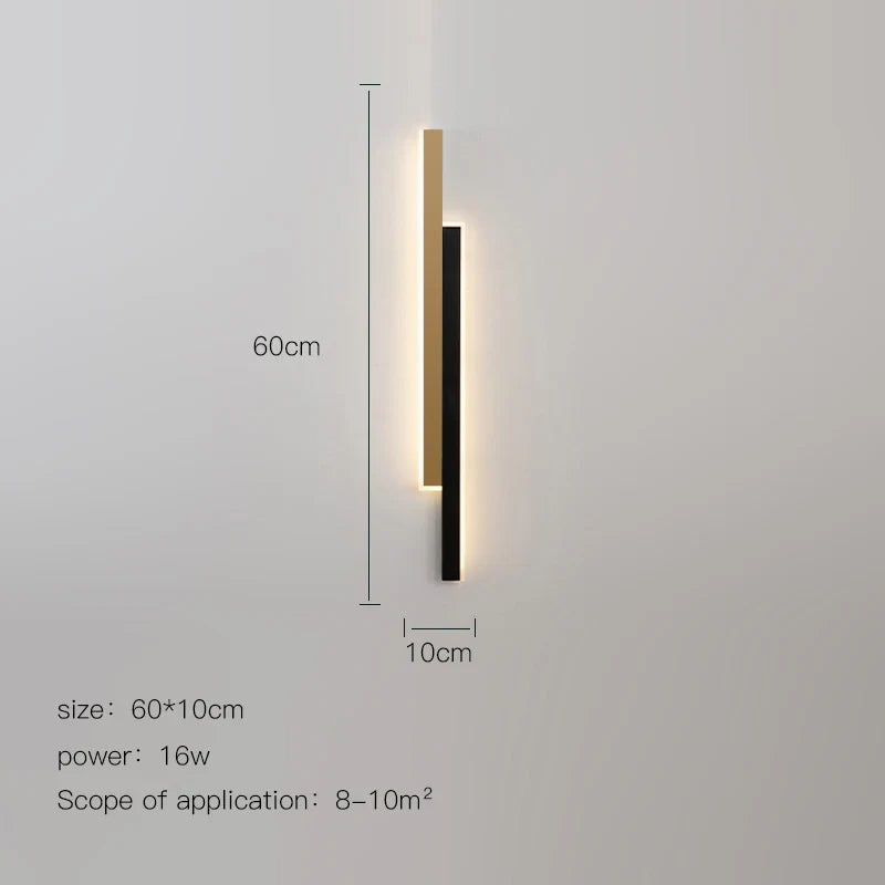 DecorBites™ LED Black Wall Lamp for Modern Living Room, Bedroom, Bar & Corridor
