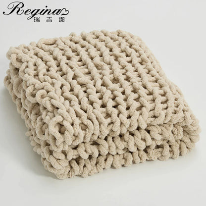 بطانية ديكوربايتس™ المريحة والمحبوكة من قماش الشنيل - غطاء ناعم مزخرف للسرير أو الأريكة أو غرفة المعيشة - بديل لللحاف الصيفي أو السجادة