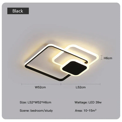 DecorBites™ LED Chandelier with Remote for Living Room, Bedroom - Modern White Ceiling Lamp