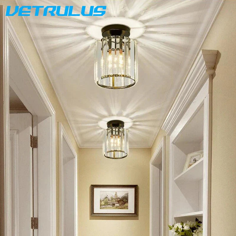 DecorBites™ Crystal LED Ceiling Light Chandelier for Bedroom Living Room Dining Room