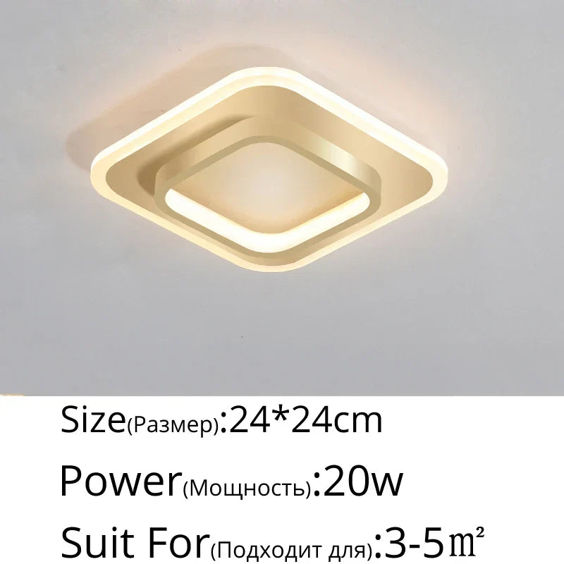 DecorBites™ LED Ceiling Lights for Bedroom Kitchen Modern Round Square Lighting Fixtures