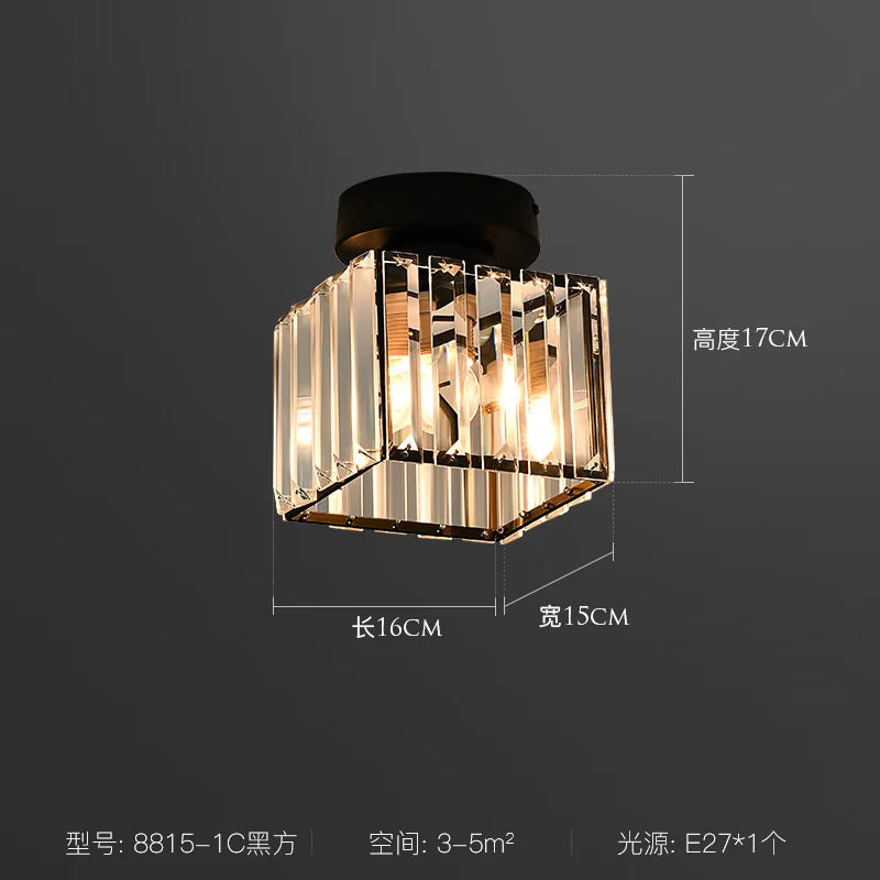 DecorBites™ Crystal Ceiling Chandelier: Minimalist Luxury Lighting for Home, Hotel, Balcony, Corridor