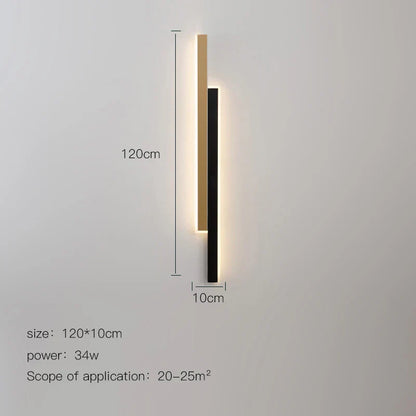 DecorBites™ LED Black Wall Lamp for Modern Living Room, Bedroom, Bar & Corridor