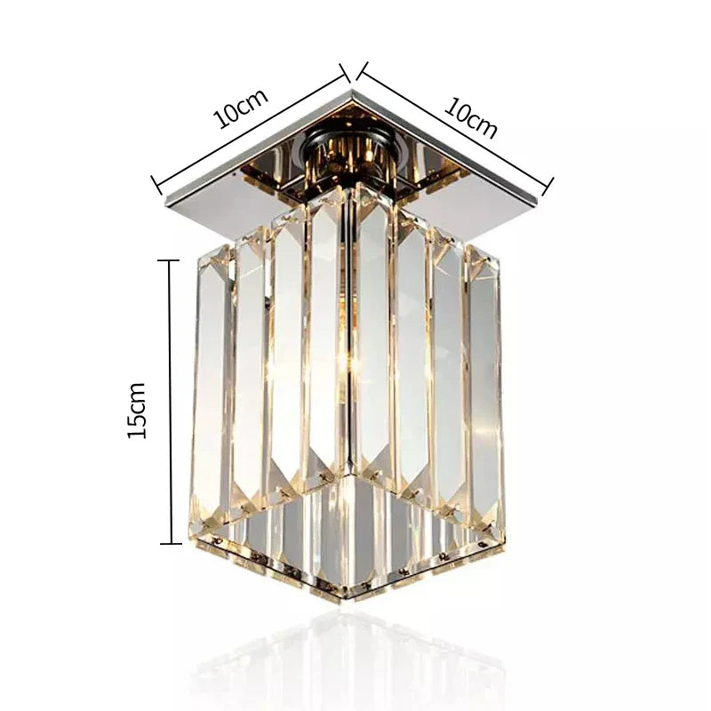 DecorBites™ Crystal Ceiling Chandelier: Minimalist Luxury Lighting for Home, Hotel, Balcony, Corridor