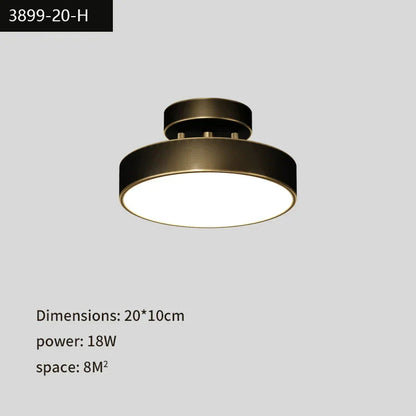 DecorBites™ Black Copper LED Ceiling Light Modern Chandelier Ring Fixture for Home Decor