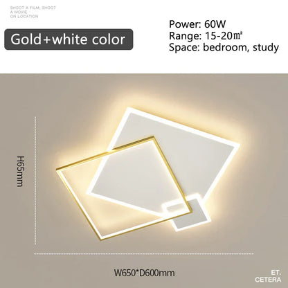 ثريا DecorBites™ LED باللون الأسود الذهبي: إضاءة ذكية حديثة لغرفة المعيشة وغرفة الطعام وغرفة النوم وغرفة الأطفال