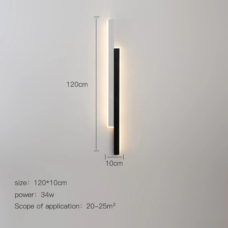 DecorBites™ LED Black Wall Lamp for Modern Living Room, Bedroom, Bar & Corridor