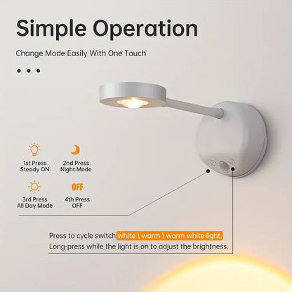 USB Rechargeable Wireless Dimmable Wall Light