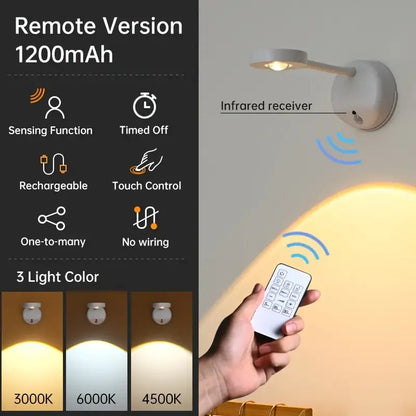 USB Rechargeable Wireless Dimmable Wall Light