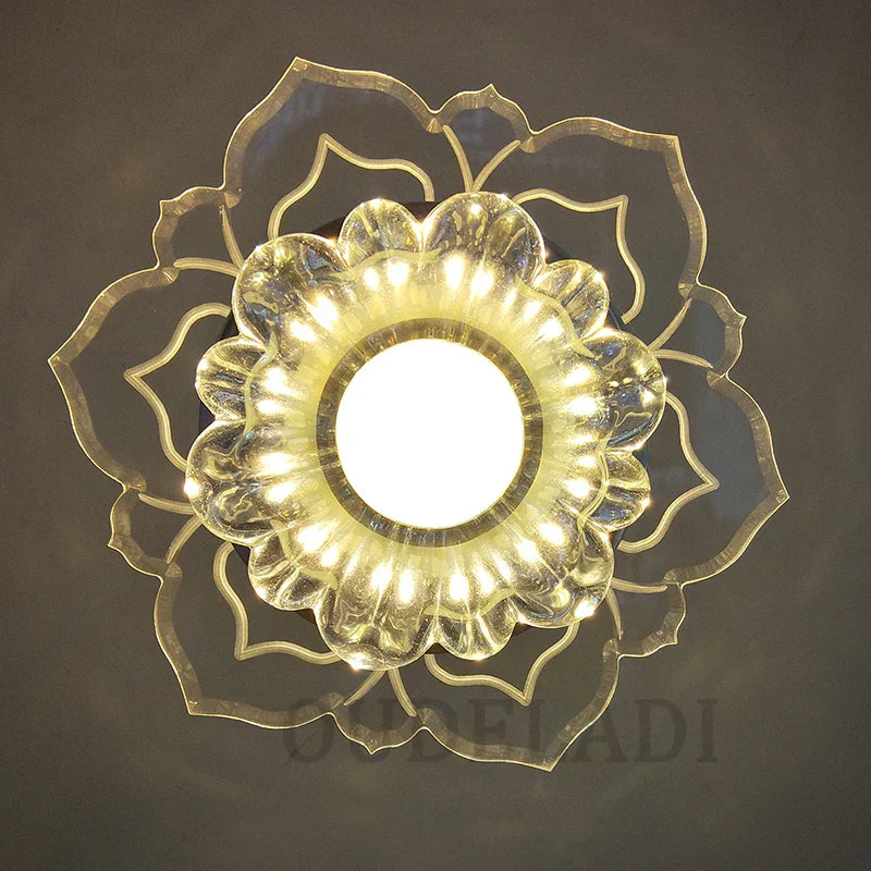 DecorBites™ Crystal Flower Spotlight - LED Ceiling Light for Home Living Room Décor