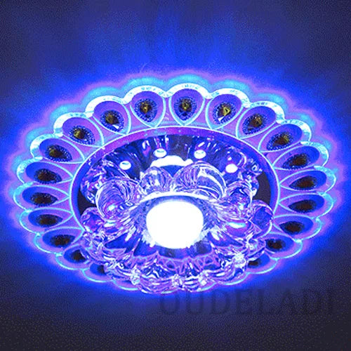 DecorBites™‎ مصباح سقف LED من الكريستال والزجاج للديكور المنزلي