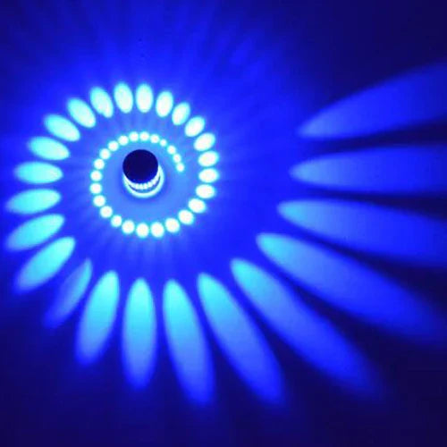 DecorBites™ مصباح حائط LED حلزوني من الألومنيوم لغرفة النوم وغرفة المعيشة