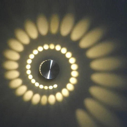 DecorBites™ مصباح حائط LED حلزوني من الألومنيوم لغرفة النوم وغرفة المعيشة
