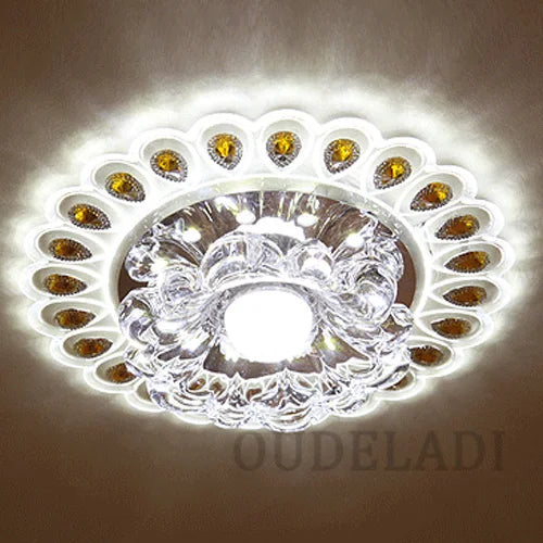 DecorBites™‎ مصباح سقف LED من الكريستال والزجاج للديكور المنزلي