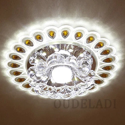DecorBites™‎ مصباح سقف LED من الكريستال والزجاج للديكور المنزلي