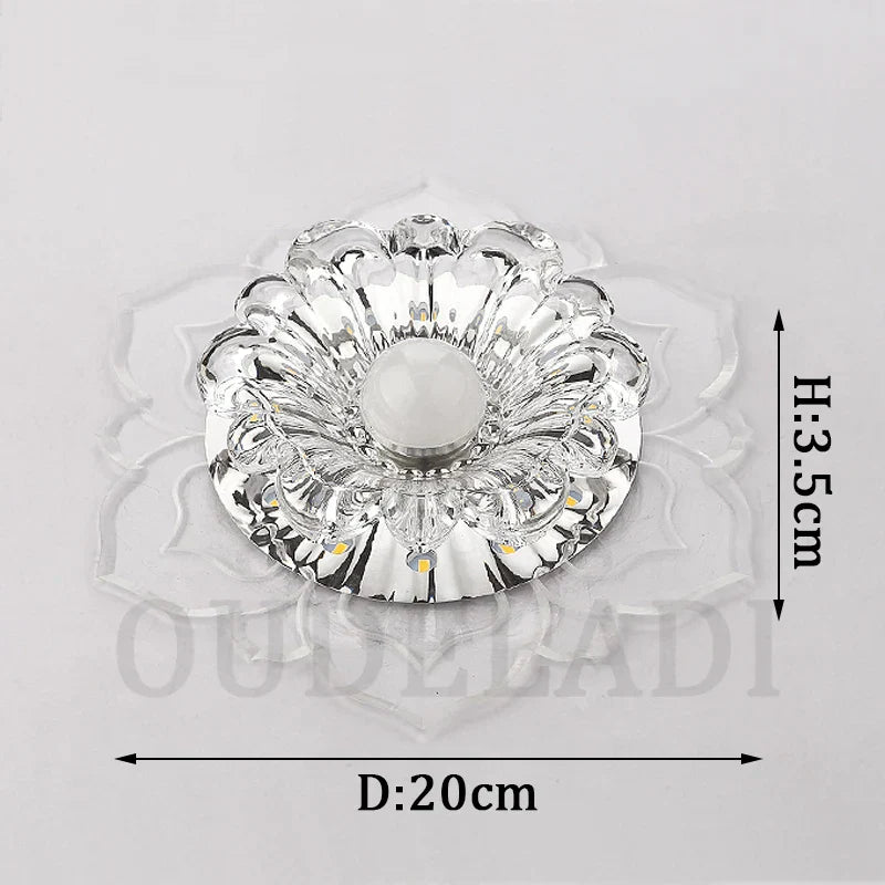 DecorBites™ Crystal Flower Spotlight - LED Ceiling Light for Home Living Room Décor