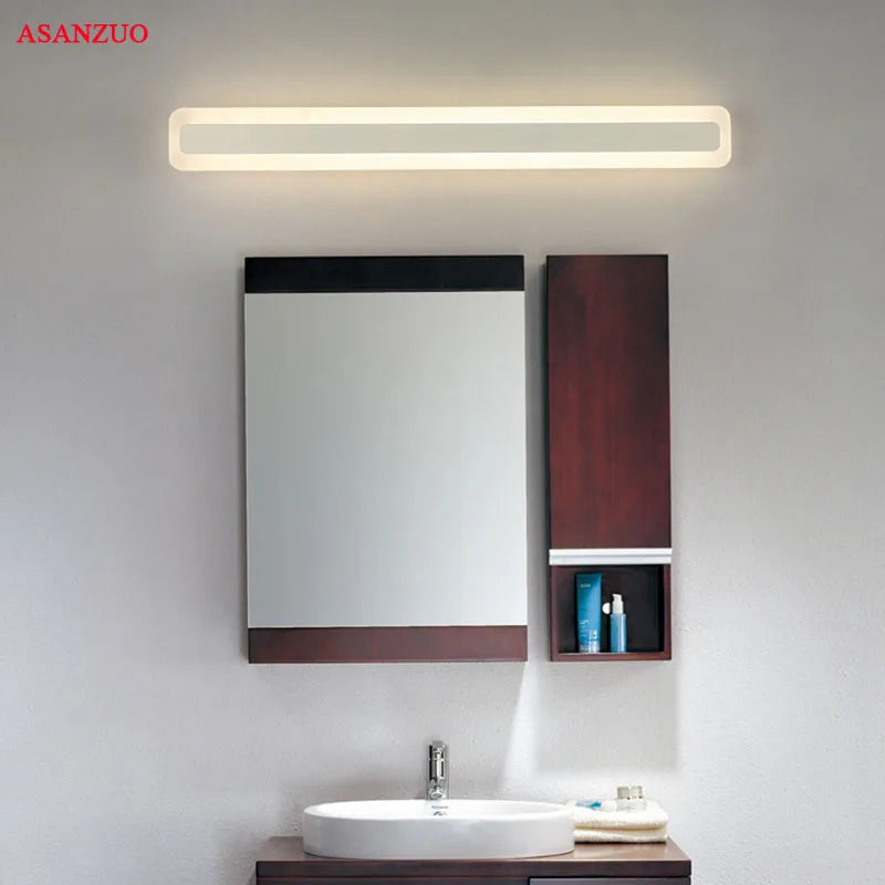 DecorBites™ LED Bathroom Mirror Lights 40/52/80cm Modern Acrylic Wall Lamps for Aisle Corridor Decor
