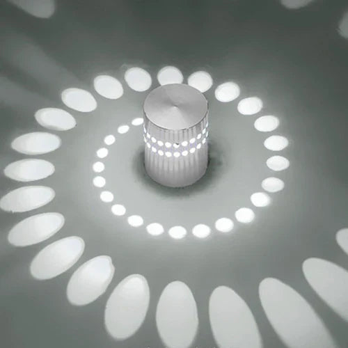 DecorBites™ مصباح حائط LED حلزوني من الألومنيوم لغرفة النوم وغرفة المعيشة