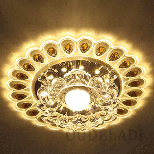DecorBites™‎ مصباح سقف LED من الكريستال والزجاج للديكور المنزلي
