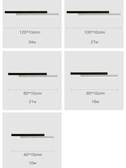 DecorBites™ LED Black Wall Lamp for Modern Living Room, Bedroom, Bar & Corridor